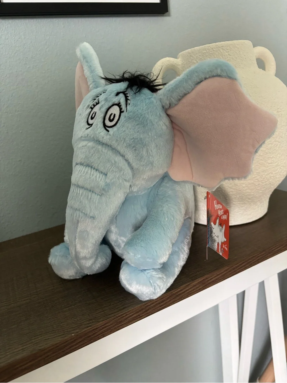 Kohl's Light Blue Plush Elephant with Pink Ears